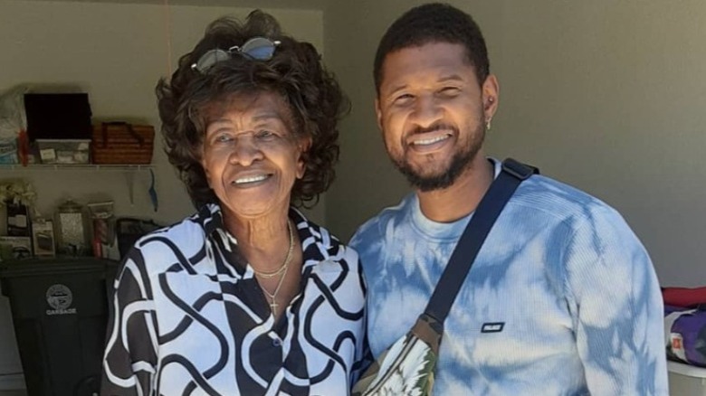 Usher and his grandmother Ernestine Carter on Instagram 