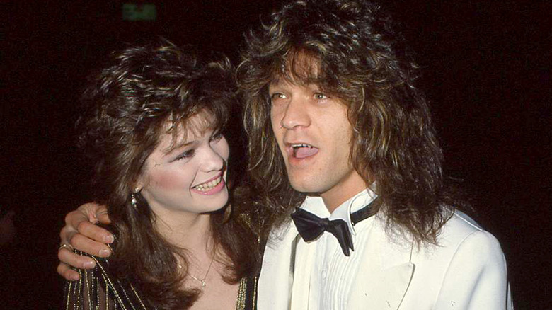 Valerie Bertinelli smiling at an event with Eddie Van Halen