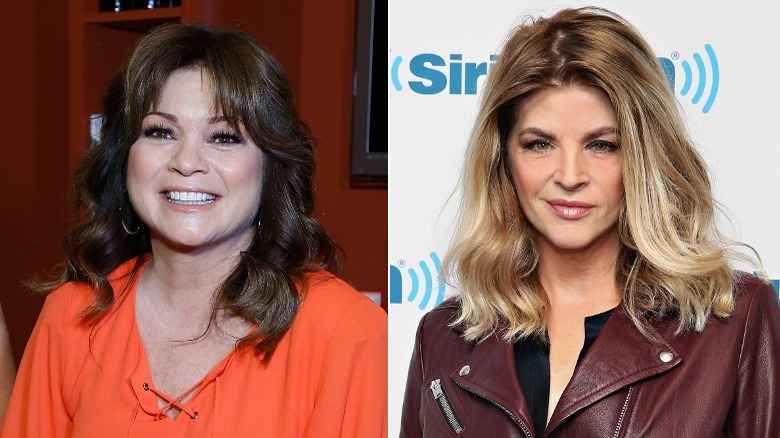 Valerie Bertinelli smiling, and Kirstie Alley smiling