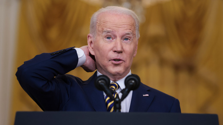 Joe Biden speaking at the White House