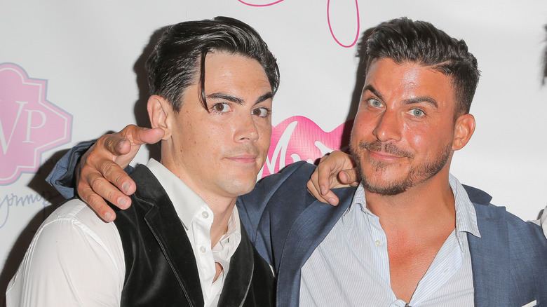 Tom Sandoval and Jax Taylor step and repeat