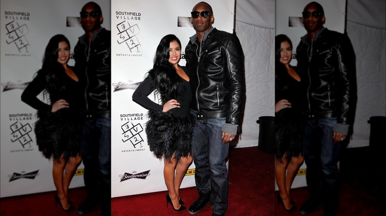 Kobe and Vanessa at the after-party for his hand and footprint ceremony