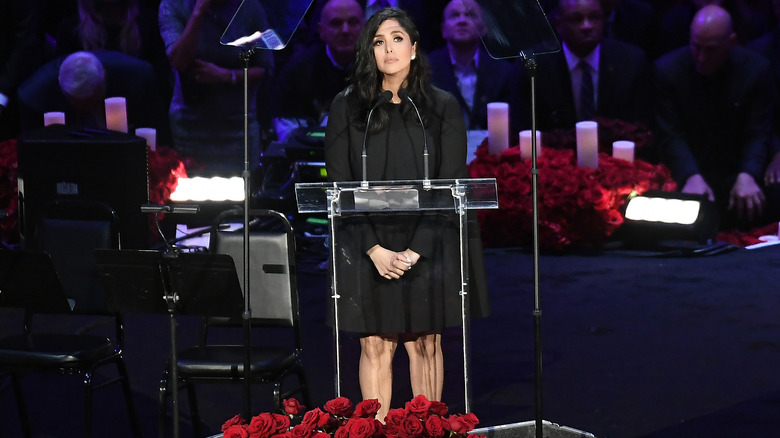 Vanessa Bryant at a memorial for Kobe and Gianna