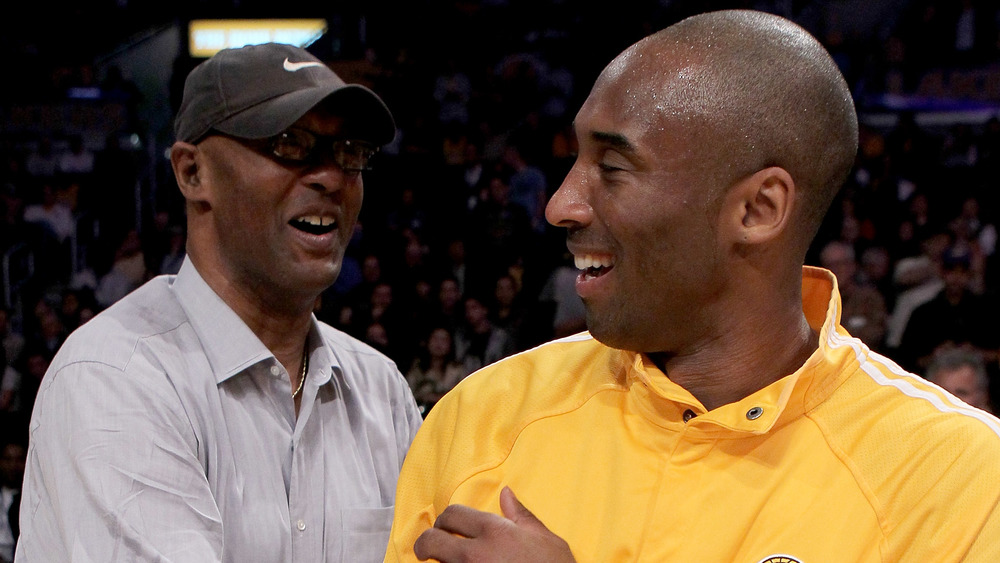 Kobe Bryant with his father Joe Bryant