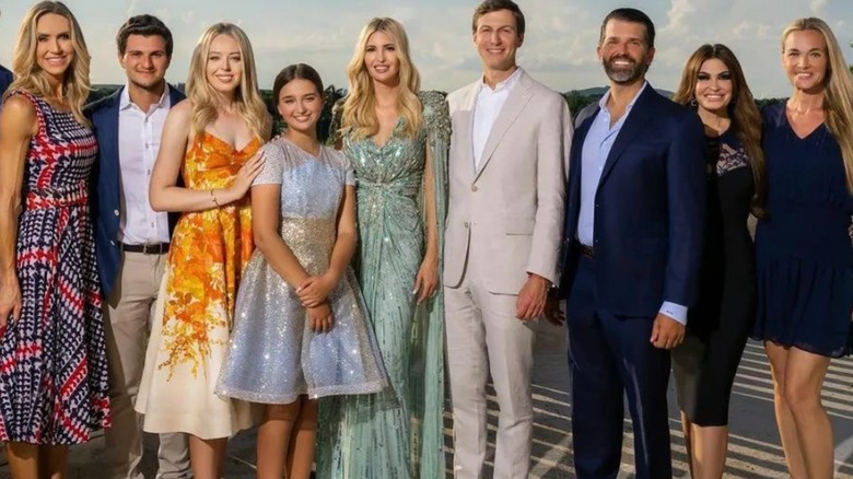 Trump family posing