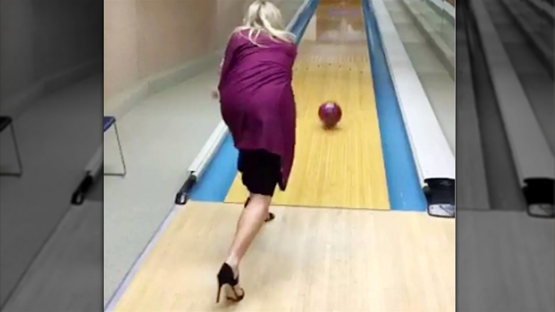 Vanessa Trump bowling high heels