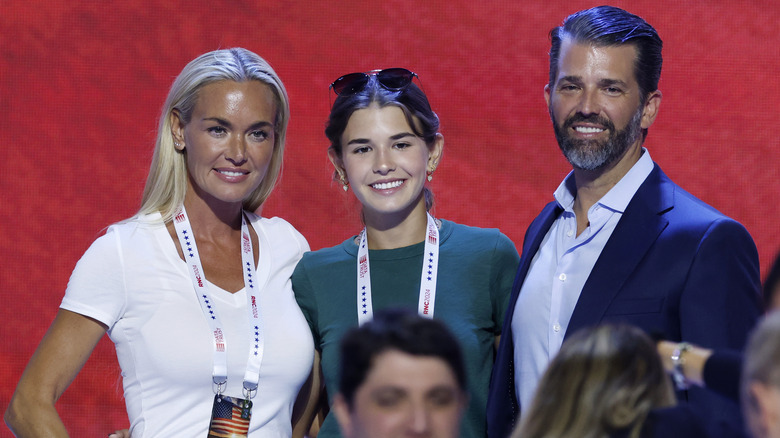 Vanessa, Kai, Don Trump Jr. posing