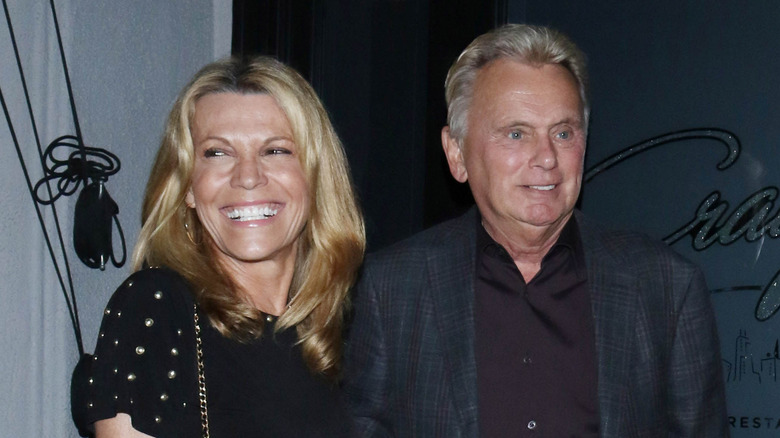 Vanna White Pat Sajak smiling