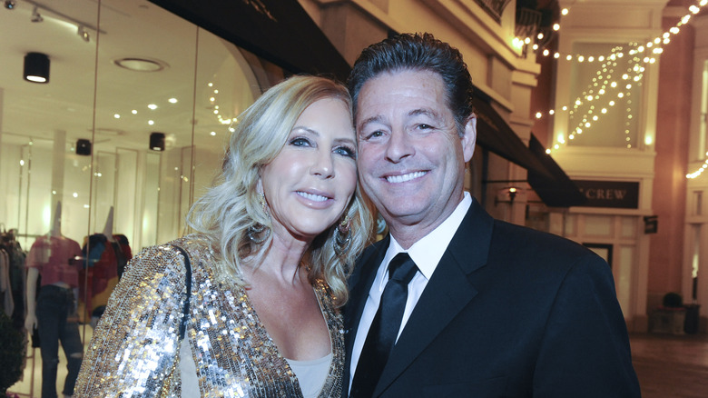 Vicki Gunvalson and Steve Lodge smiling at an event