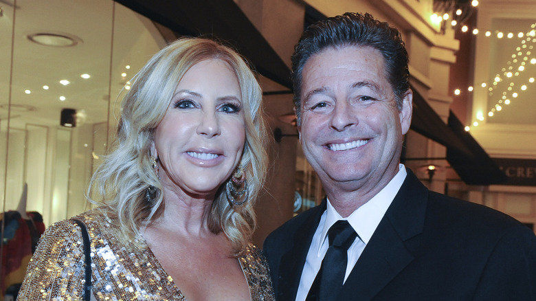 Vicki Gunvalson and Steve Lodge smiling at an event