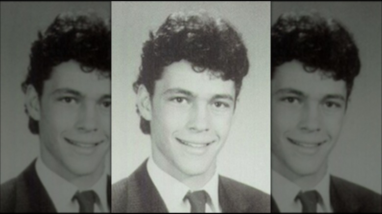 High school yearbook photo of Vince Vaughn