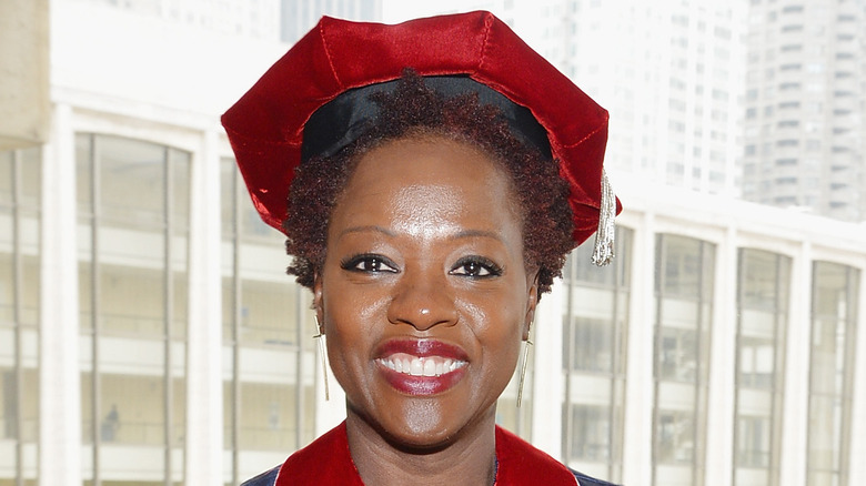 Viola Davis cap and gown