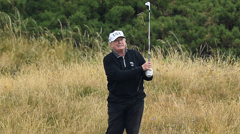 Donald Trump golfing