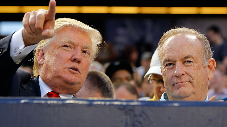 Donald Trump and Bill O'Reilly at a baseball game