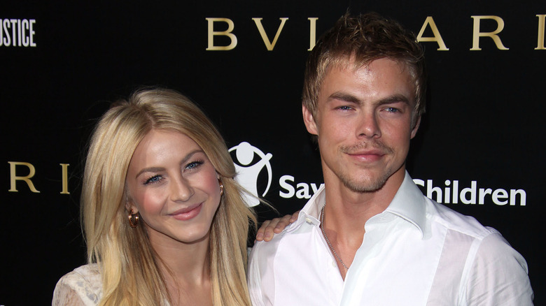 Julianne Hough and Derek Hough on the red carpet