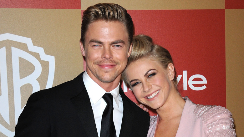 Derek Hough and Julianne Hough smiling