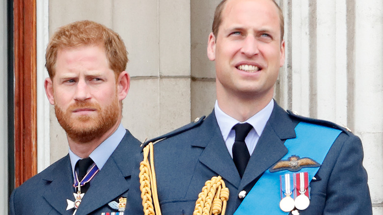 Prince Harry and Prince William on the balcony in 2018