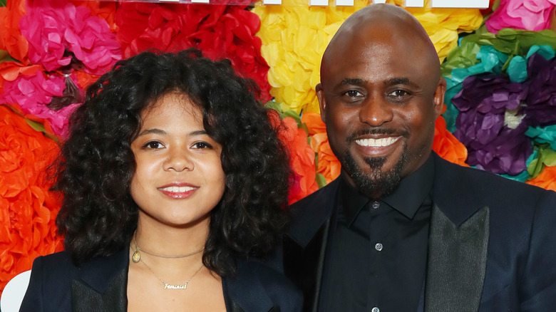 Wayne Brady and his daughter Maile, smiling