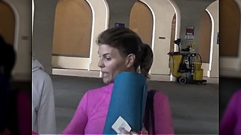 A video of Lori Loughlin leaving a yoga studio