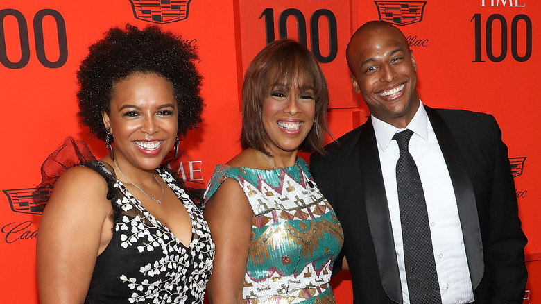 Gayle King with her children Kirby and William Jr.