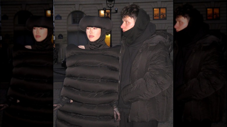 Noah Cyrus and Pinkus wearing black clothing