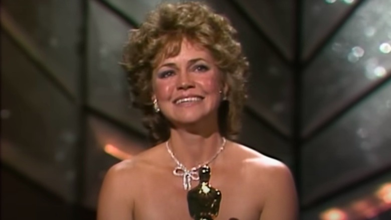 Sally Field accepting her second Oscar