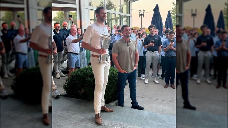 We Can't Unsee Eric Trump's 'Tighty Whitey' Pants At Bryson DeChambeau ...