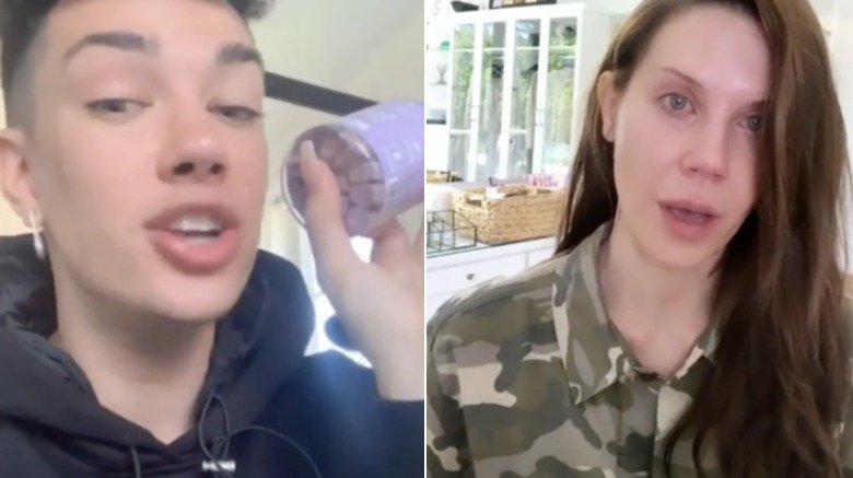 James Charles and Tati Westbrook's initial Instagram stories