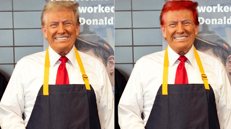 Donald Trump with red hair