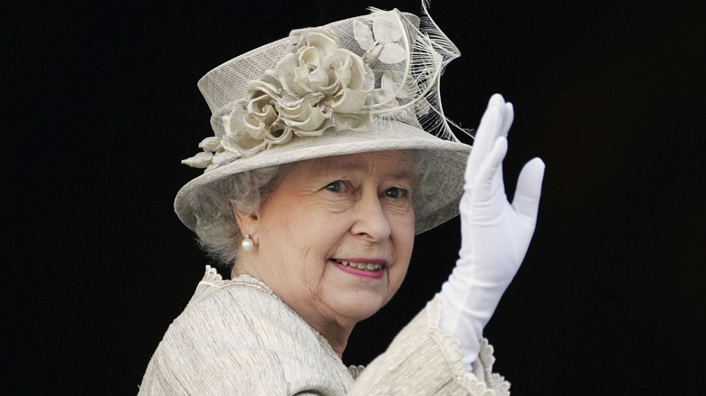 Queen Elizabeth II waving