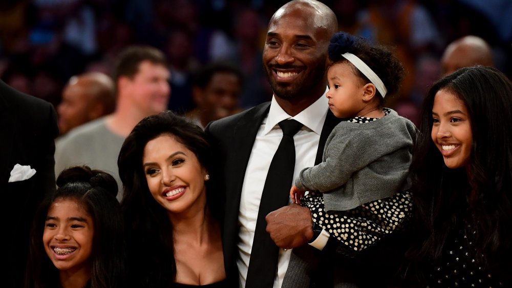 Kobe Bryant, his wife, Vanessa, and their daughters