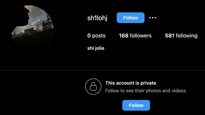 Shiloh Jolie-Pitt's Instagram account