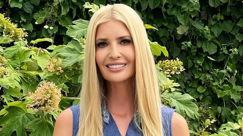 Ivanka Trump with green background