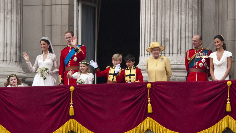 Prince William, Kate Middleton with wedding party