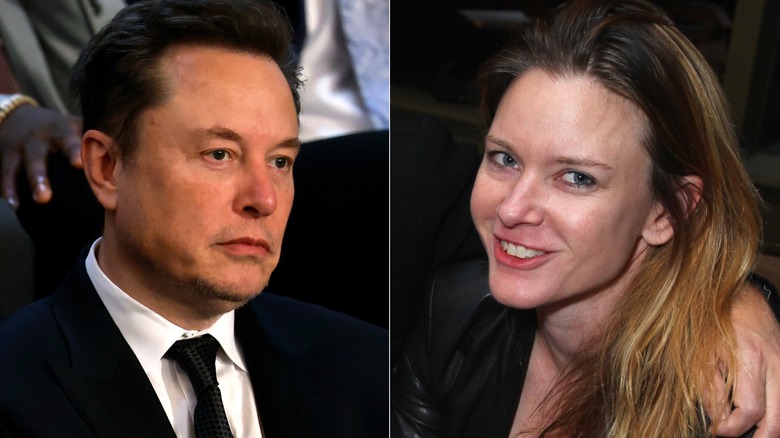 Split image of Elon Musk and his first wife, Justine Musk.