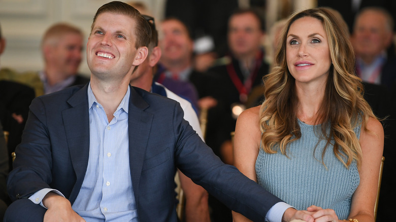 Eric, Lara Trump looking up