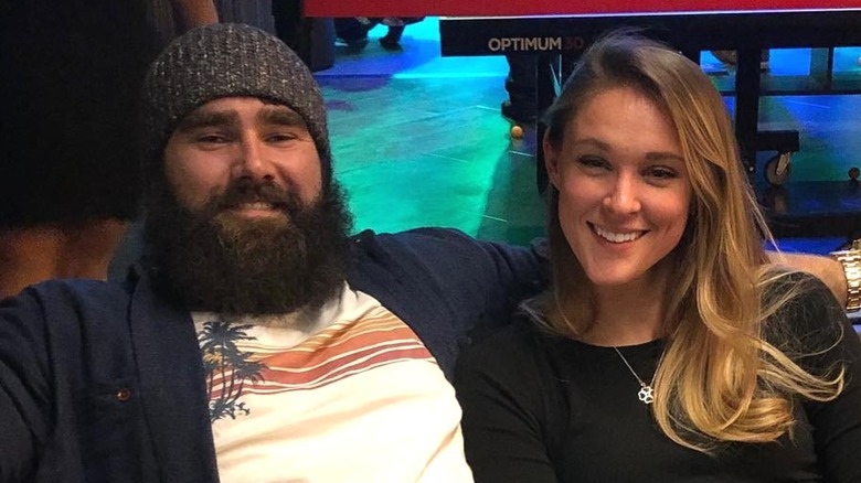 Jason, Kylie Kelce smiling