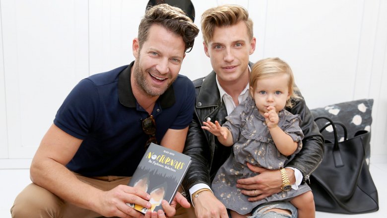 Nate Berkus and Jeremiah Brent with daughter Poppy