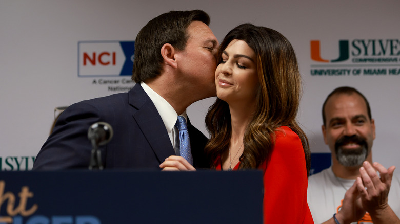 Ron DeSantis kissing Casey DeSantis