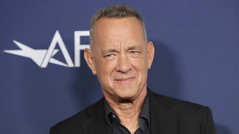 Tom Hanks with a serious expression at AFI Fest 2024