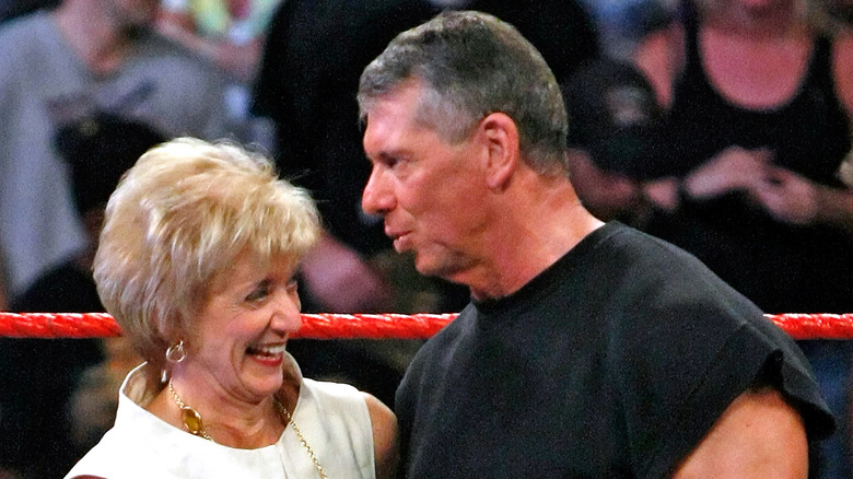 Linda and Vince McMahon in the ring