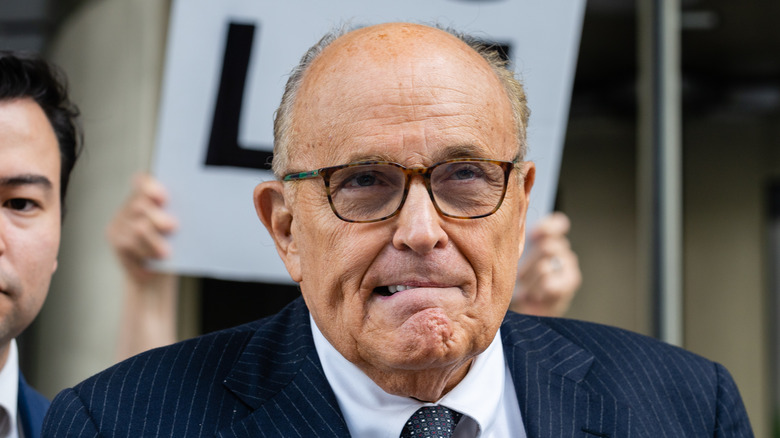Rudy Giuliani grimacing