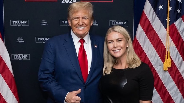 Kristina Leavitt, posing with Donald Trump