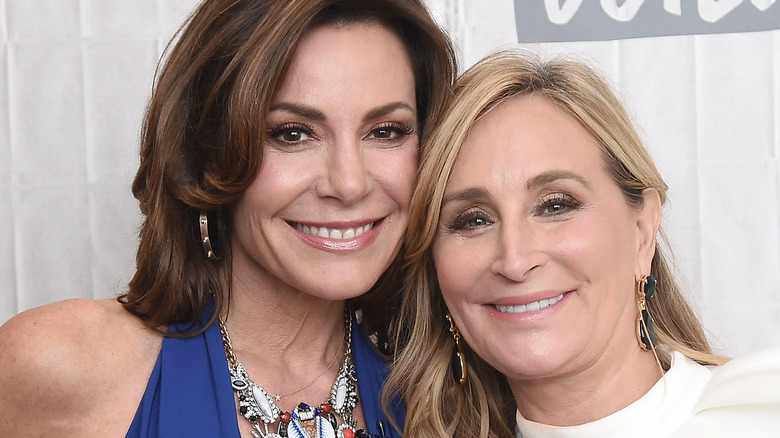 Luann de Lesseps and Sonja Morgan smiling