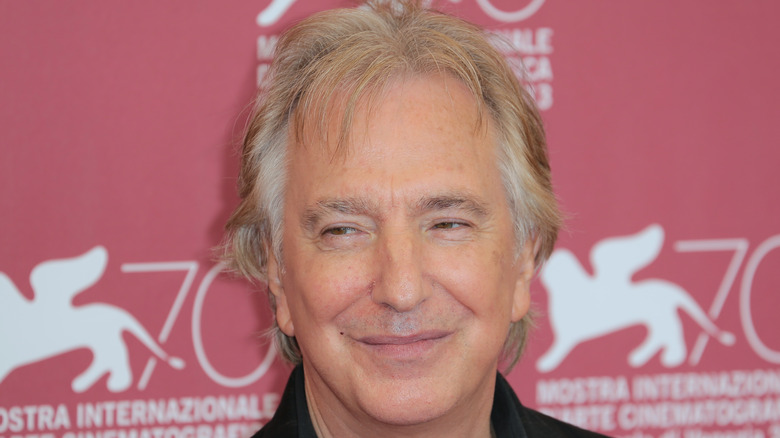 Alan Rickman smiling