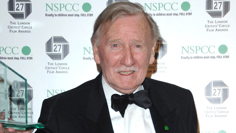 Leslie Phillips smiling