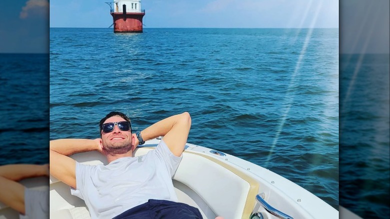 Jonathan Treece enjoying a boating day