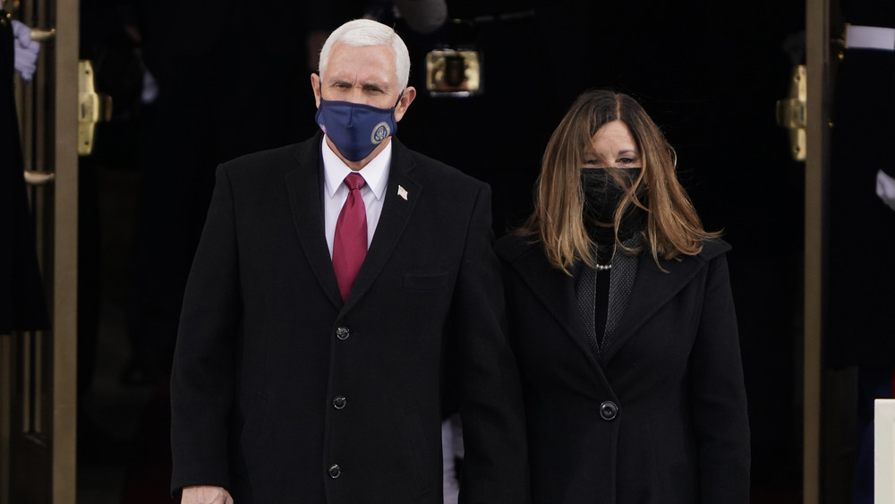 Mike Pence and wife Karen at inauguration