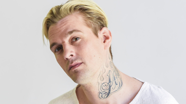 Aaron Carter visible tattoo