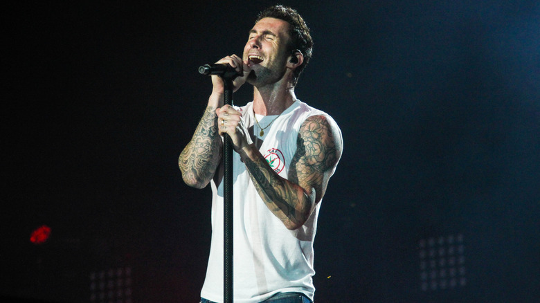 Adam Levine performing